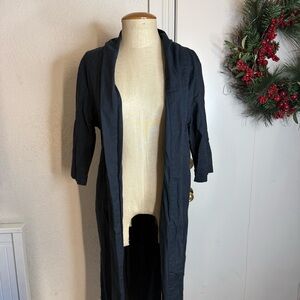 PAR EN PAR BLACK 100% LENIN KIMONO / CARDIGAN